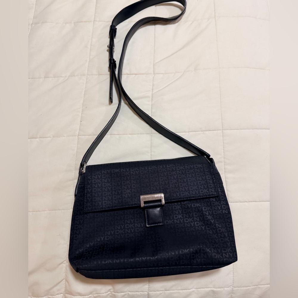 DKNY Monogram Black Shoulder Bag